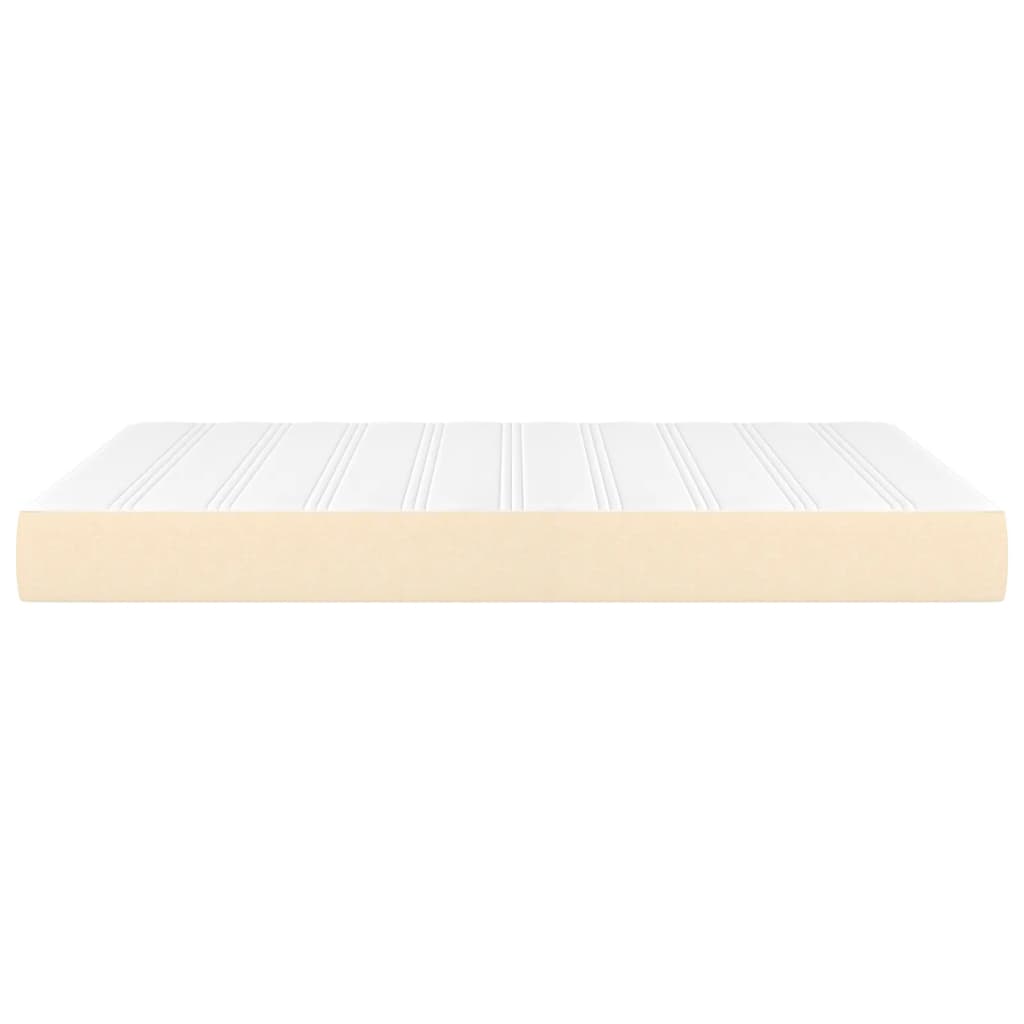 Pocketveringmatras 140x200x20 cm stof crèmekleurig