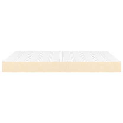 Pocketveringmatras 140x200x20 cm stof crèmekleurig