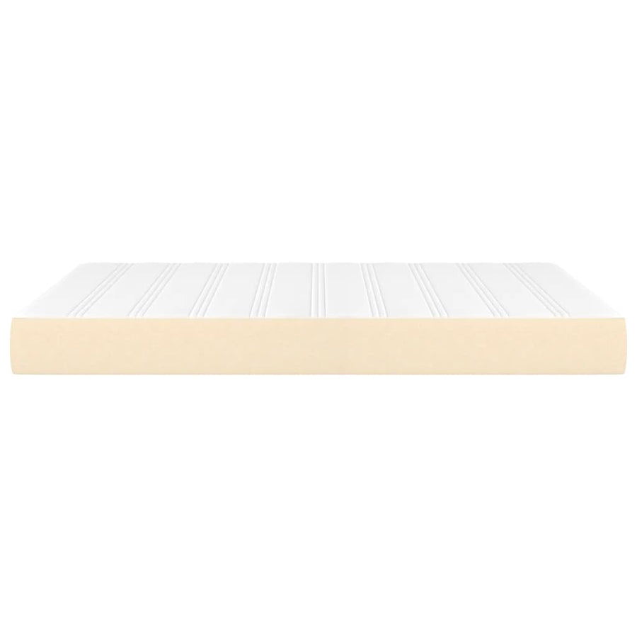 Pocketveringmatras 140x200x20 cm stof crèmekleurig