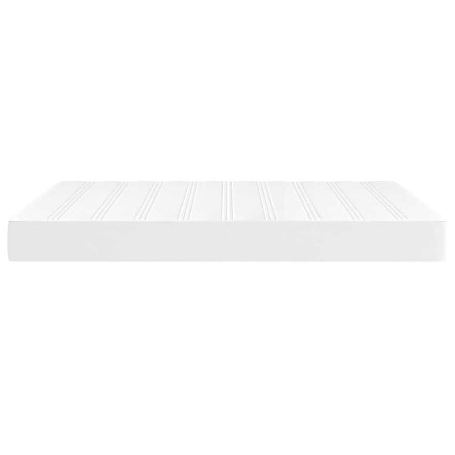 Pocketveringmatras 140x200x20 cm kunstleer wit
