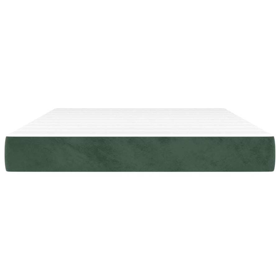 Pocketveringmatras 140X200X20 Cm Fluweel Donkergroen