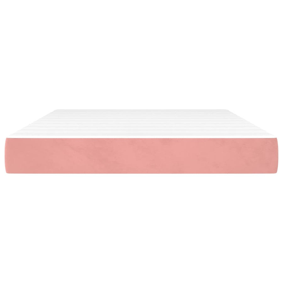 Pocketveringmatras 140X200X20 Cm Fluweel Roze