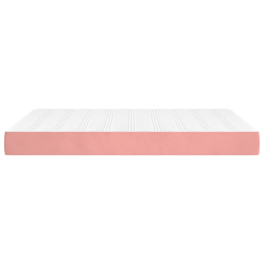 Pocketveringmatras 140X200X20 Cm Fluweel Roze