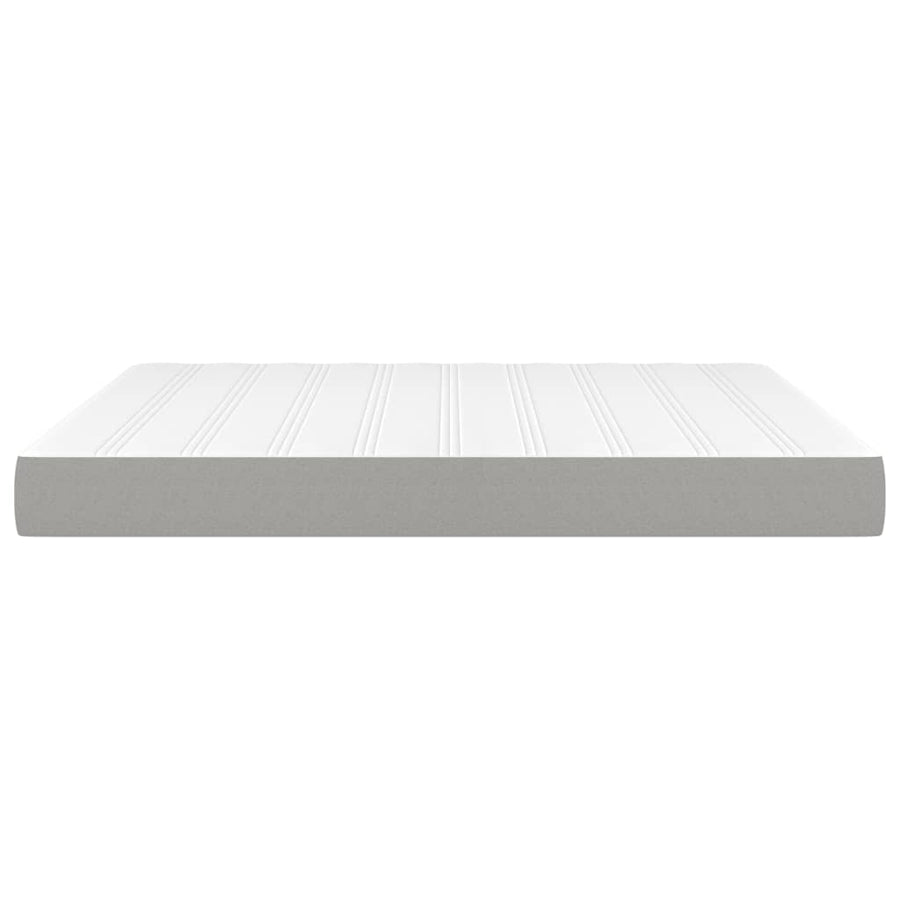 Pocketveringmatras 160x200x20 cm stof lichtgrijs