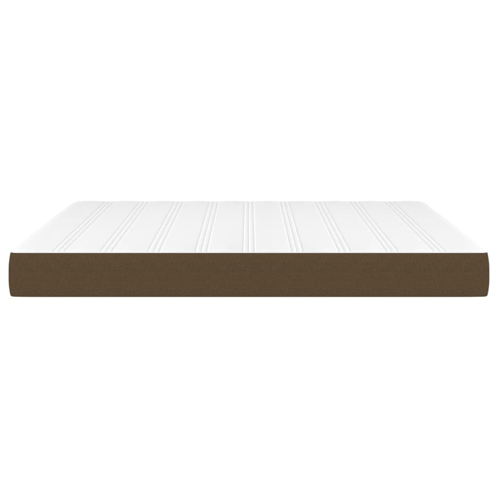 Pocketveringmatras 160x200x20 cm stof donkerbruin