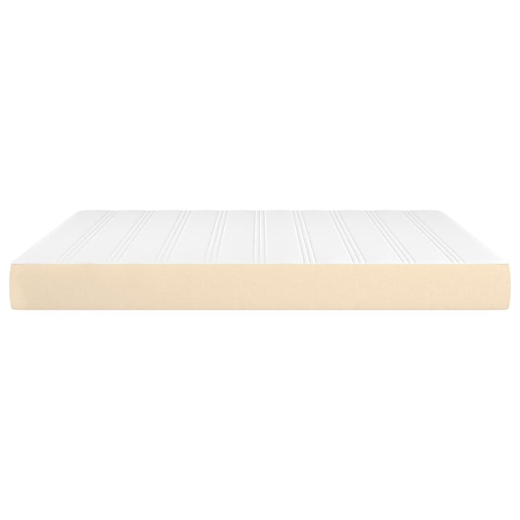 Pocketveringmatras 160x200x20 cm stof crèmekleurig 160 x 200 cm crème