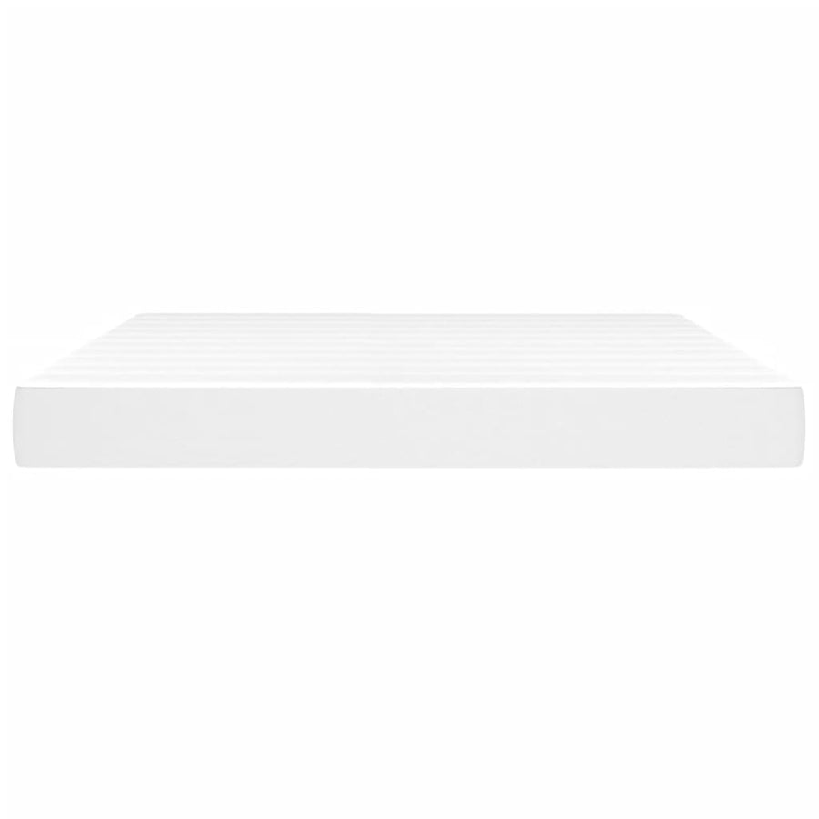 Pocketveringmatras 160x200x20 cm kunstleer wit