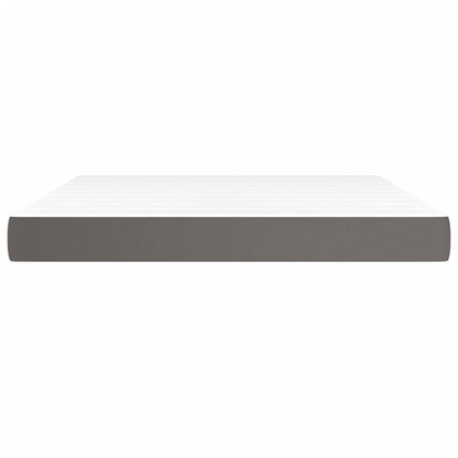Pocketveringmatras 160x200x20 cm kunstleer grijs