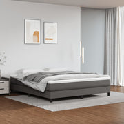 Pocketveringmatras 160x200x20 cm grijs kunstleer