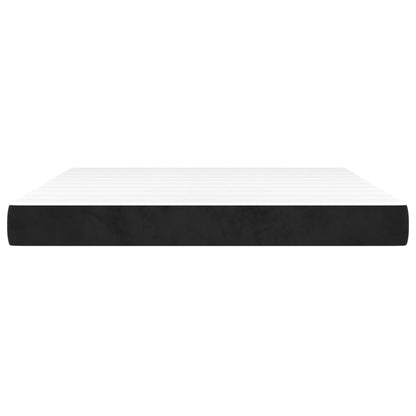 Pocketveringmatras 160X200X20 Cm Fluweel Zwart