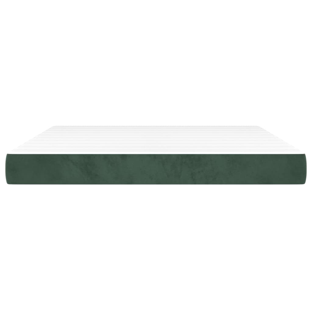 Pocketveringmatras 160X200X20 Cm Fluweel Donkergroen