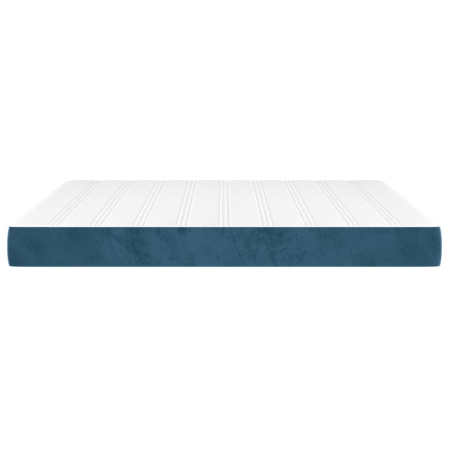 Pocketveringmatras 160X200X20 Cm Fluweel Donkerblauw