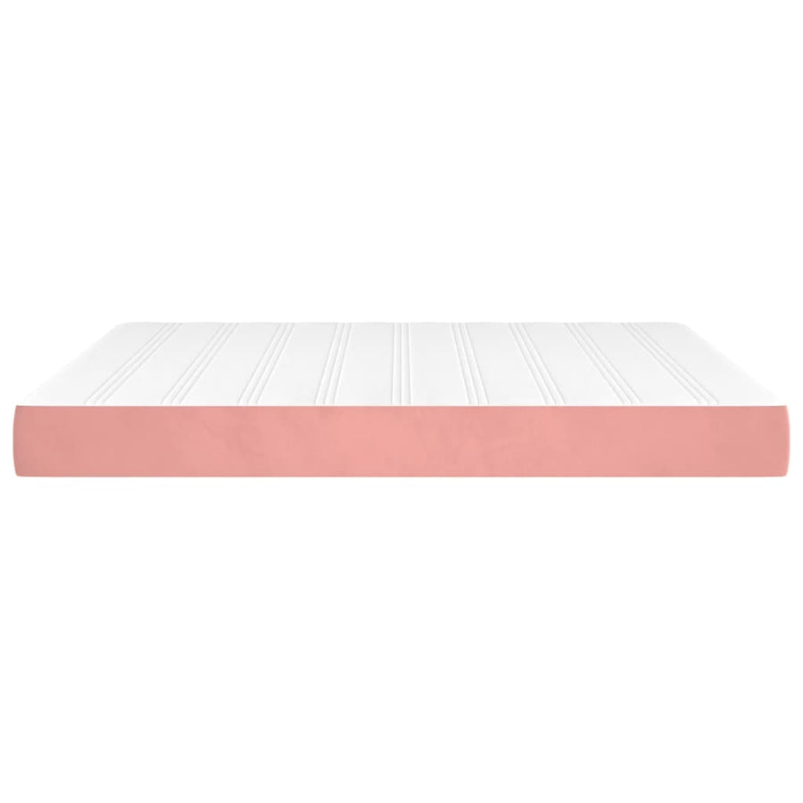 Pocketveringmatras 160X200X20 Cm Fluweel Roze