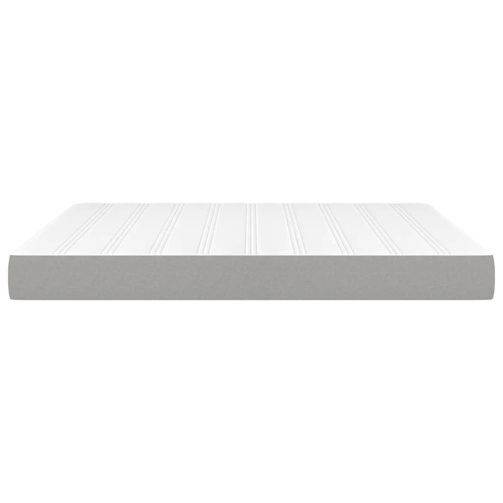 Pocketveringmatras 180x200x20 cm stof lichtgrijs
