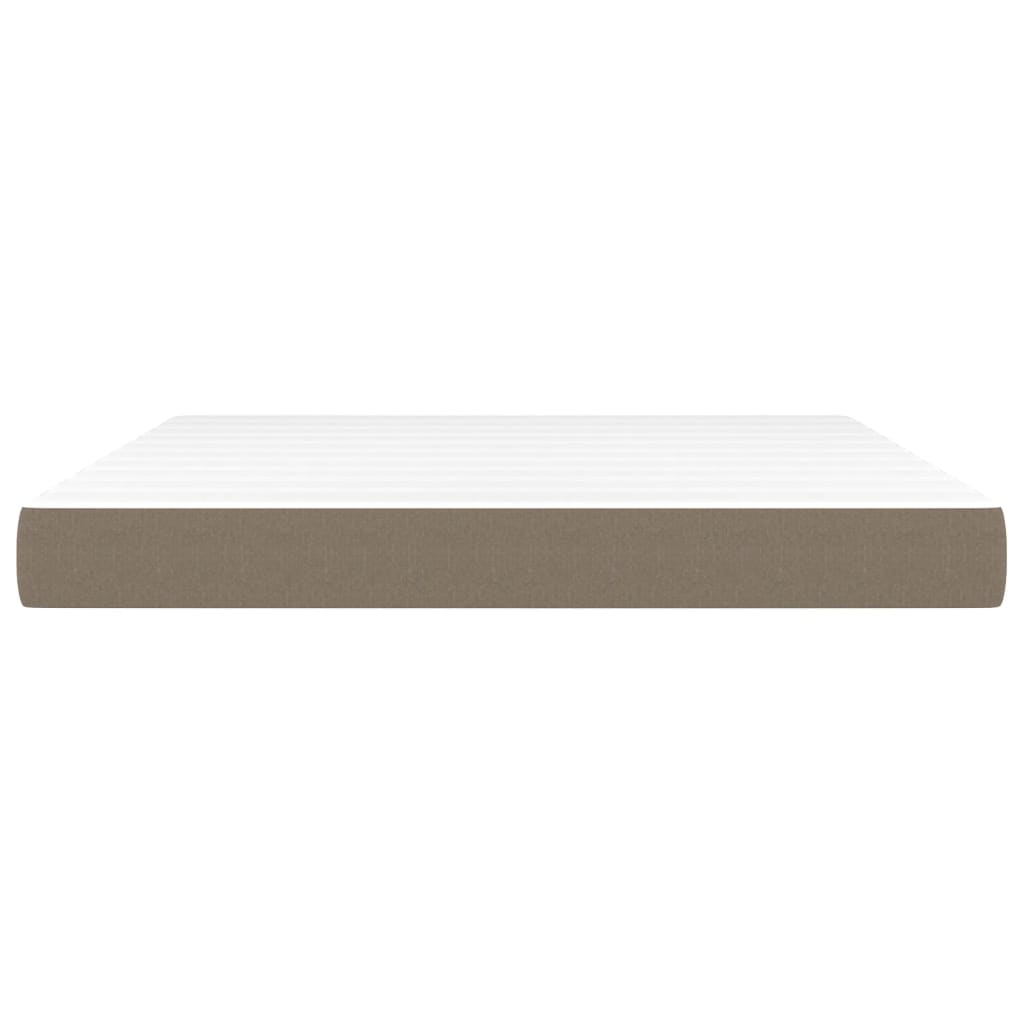 Pocketveringmatras 180x200x20 cm stof taupe