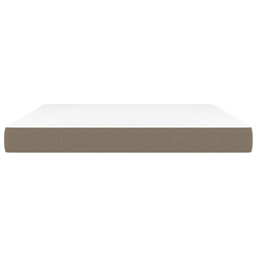Pocketveringmatras 180x200x20 cm stof taupe