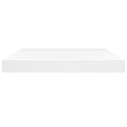 Pocketveringmatras 180x200x20 cm kunstleer wit