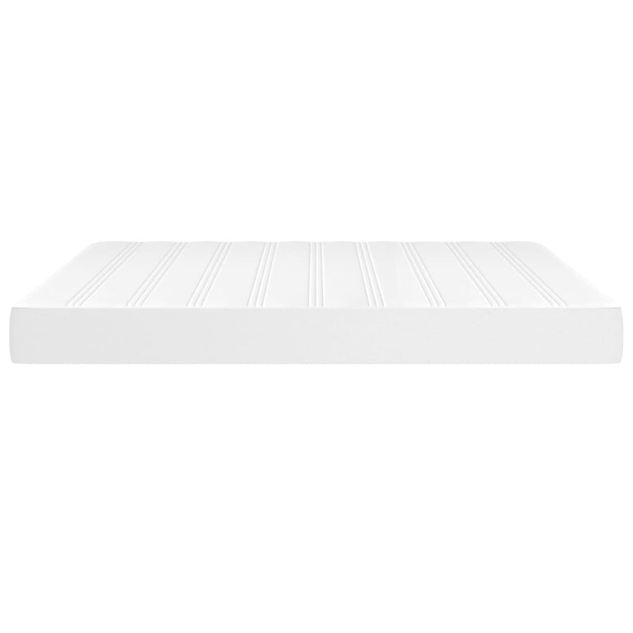 Pocketveringmatras 180x200x20 cm kunstleer wit