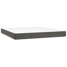 Pocketveringmatras 180X200X20 Cm Fluweel Donkergrijs