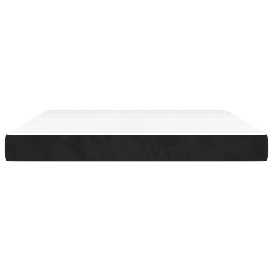 Pocketveringmatras 180X200X20 Cm Fluweel Zwart