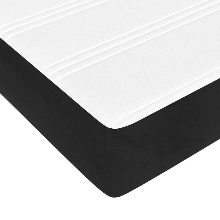 Pocketveringmatras 180X200X20 Cm Fluweel Zwart
