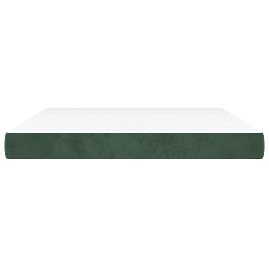 Pocketveringmatras 180X200X20 Cm Fluweel Donkergroen