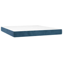Pocketveringmatras 180X200X20 Cm Fluweel Donkerblauw