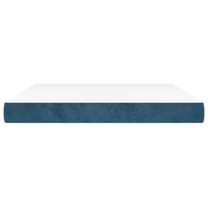 Pocketveringmatras 180X200X20 Cm Fluweel Donkerblauw