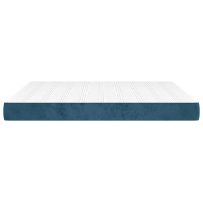 Pocketveringmatras 180X200X20 Cm Fluweel Donkerblauw
