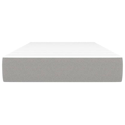 Pocketveringmatras medium twin 100x190x20 cm stof lichtgrijs