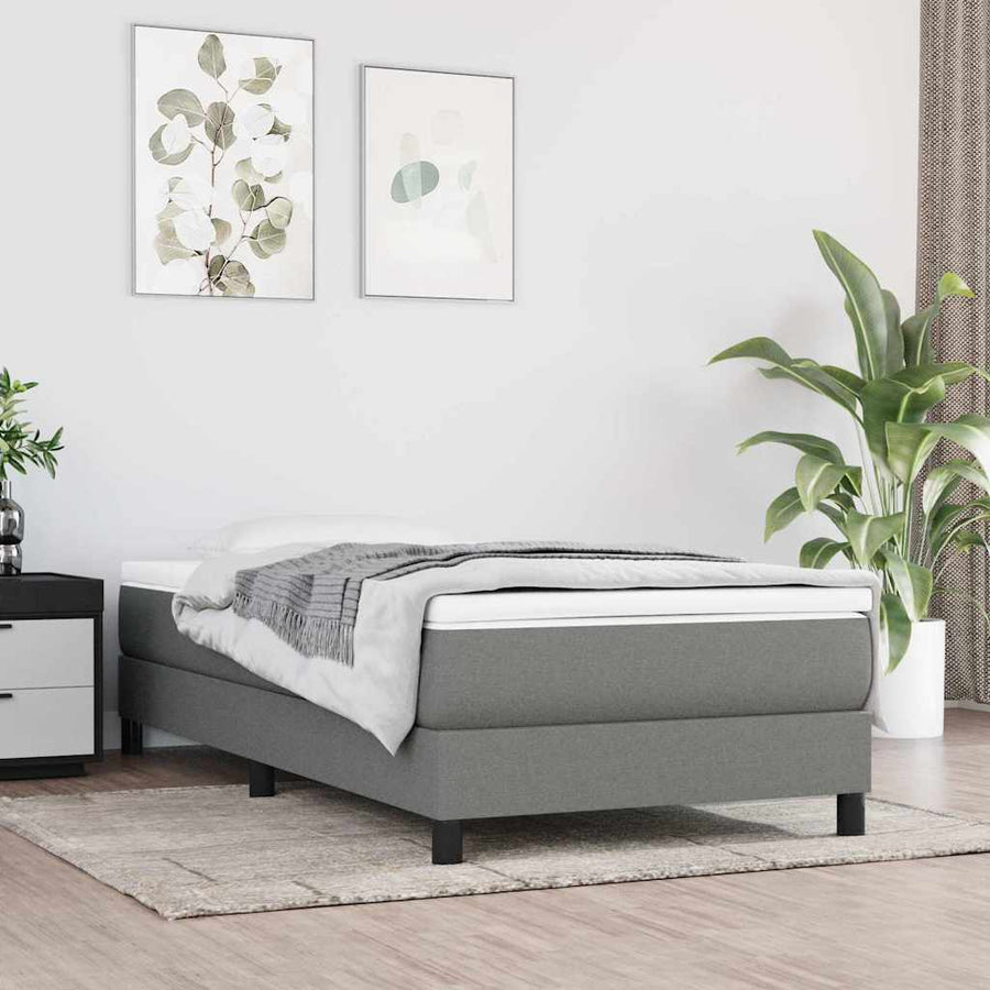 Pocketveringmatras medium twin 100x190x20 cm stof donkergrijs