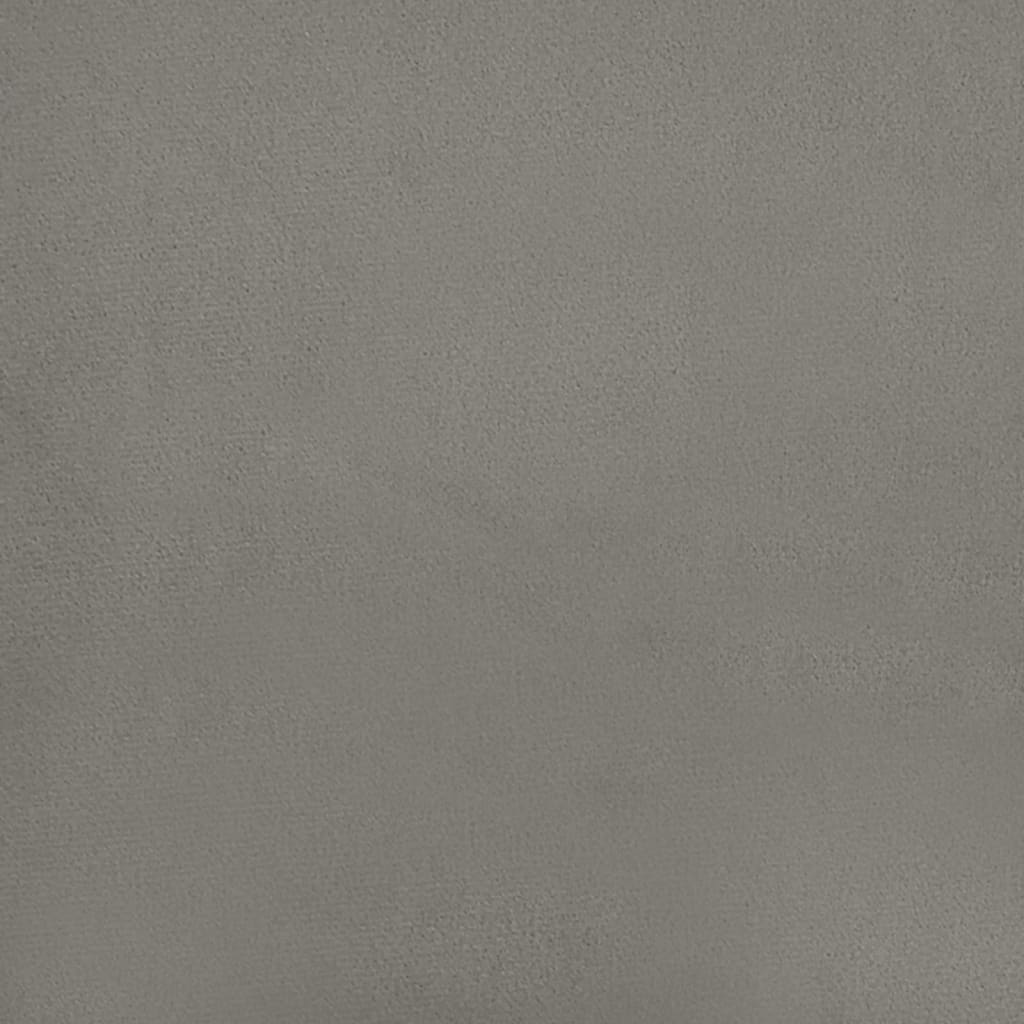 Pocketveringmatras medium twin 100x190x20 cm fluweel lichtgrijs