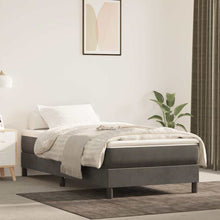 Pocketveringmatras medium twin 100x190x20 cm fluweel donkergrijs