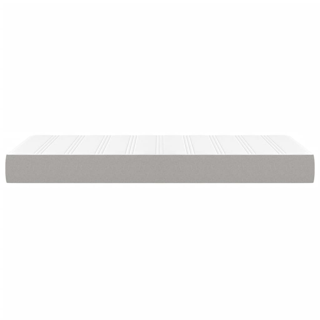 Pocketveringmatras medium twin XL 100x203x20 cm stof lichtgrijs