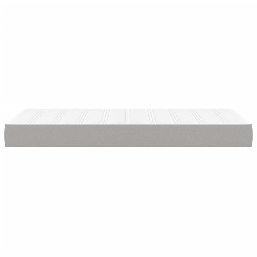 Pocketveringmatras medium twin XL 100x203x20 cm stof lichtgrijs