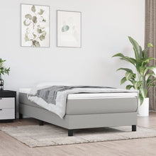 Pocketveringmatras medium twin XL 100x203x20 cm stof lichtgrijs