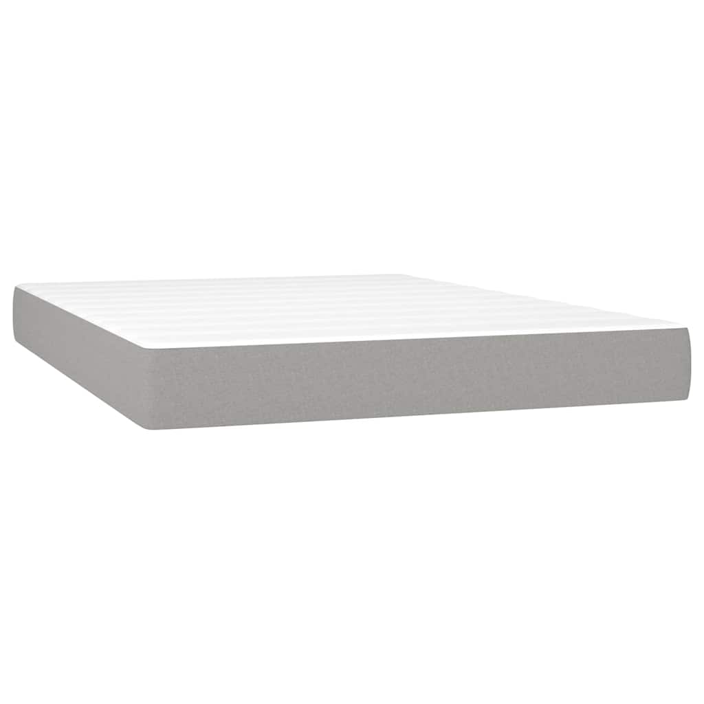 Pocketveringmatras medium full 137x190x20 cm stof lichtgrijs