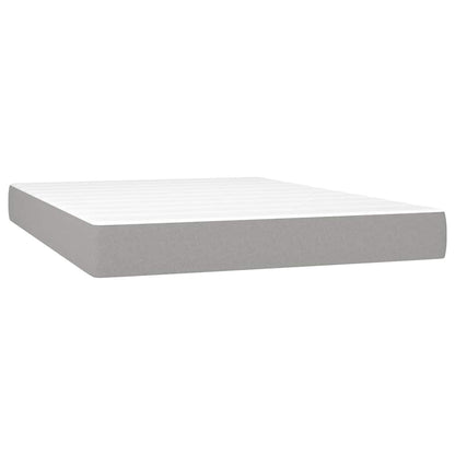 Pocketveringmatras medium full 137x190x20 cm stof lichtgrijs
