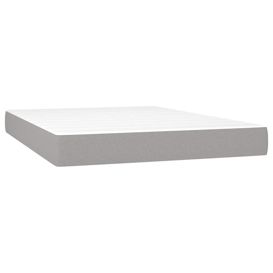 Pocketveringmatras medium full 137x190x20 cm stof lichtgrijs