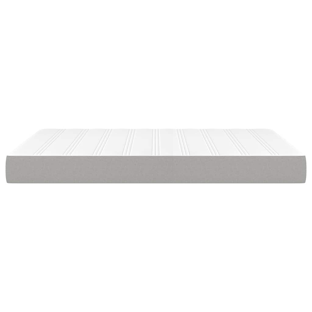 Pocketveringmatras medium full 137x190x20 cm stof lichtgrijs