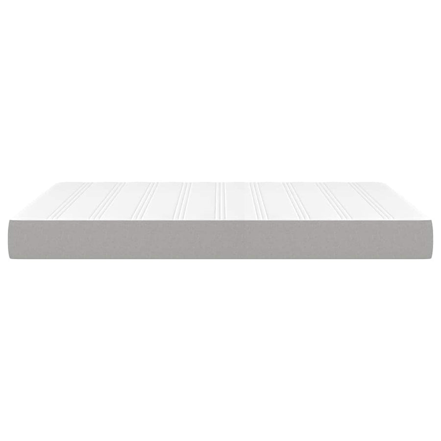 Pocketveringmatras medium full 137x190x20 cm stof lichtgrijs