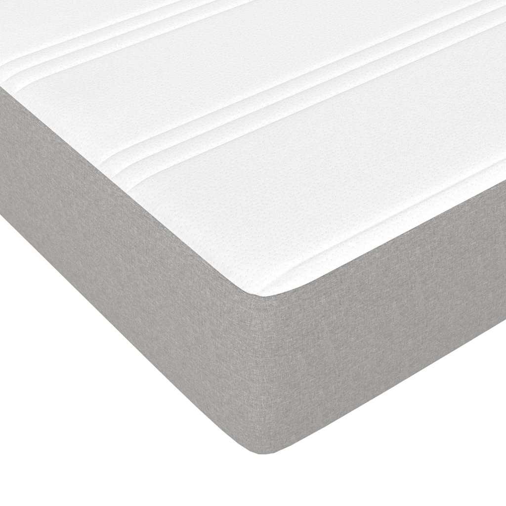 Pocketveringmatras medium full 137x190x20 cm stof lichtgrijs