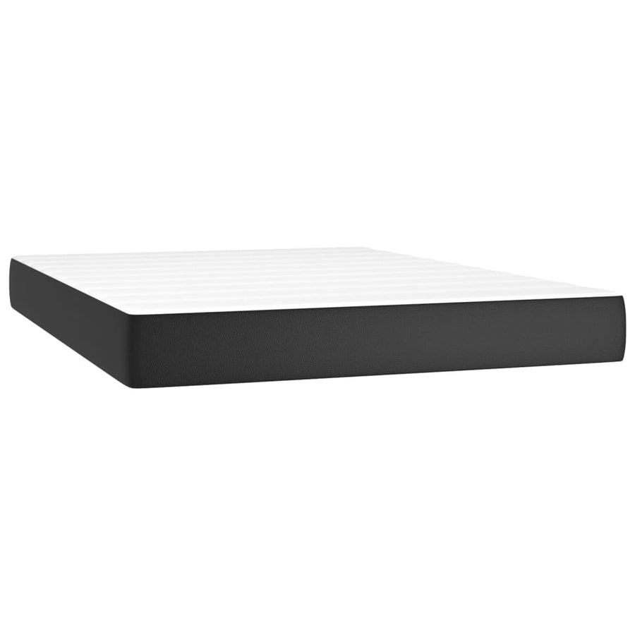 Pocketveringmatras medium full 137x190x20 cm kunstleer zwart