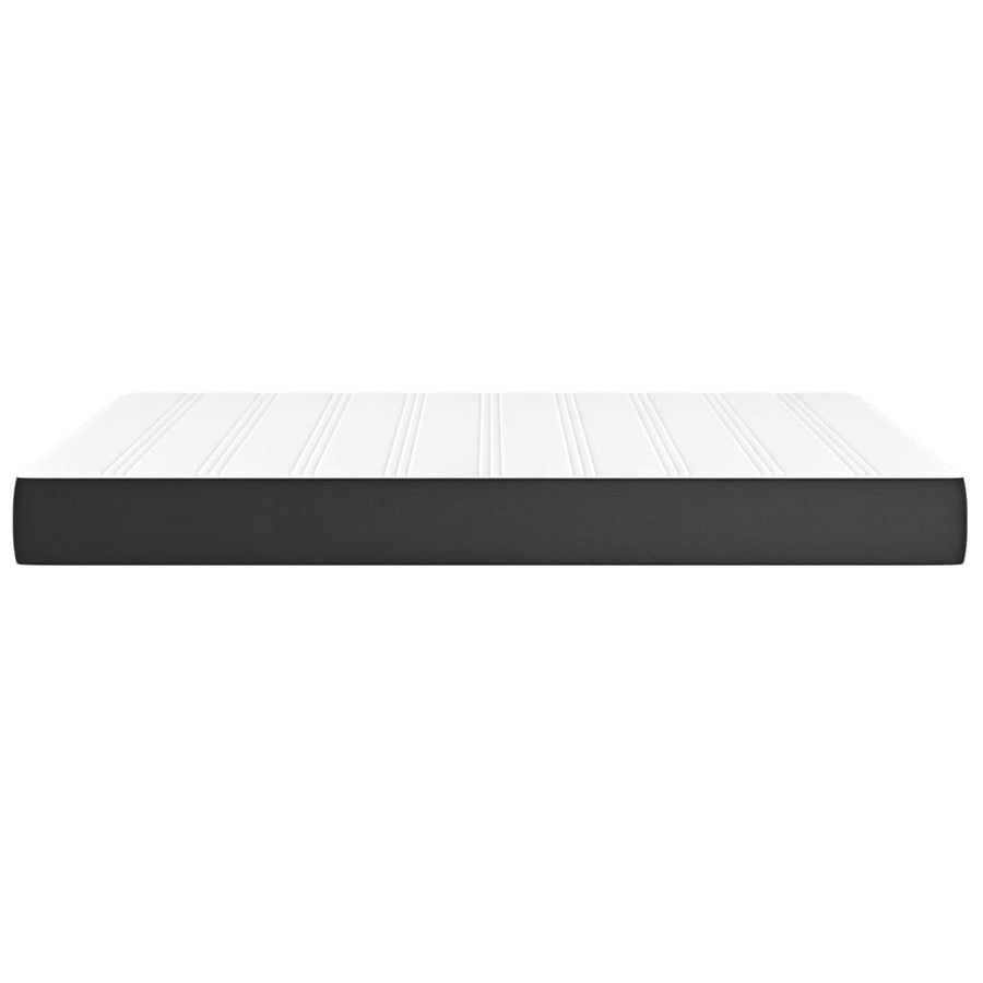Pocketveringmatras medium full 137x190x20 cm kunstleer zwart
