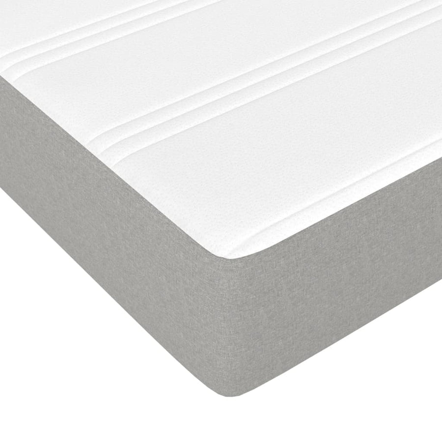 Pocketveringmatras medium queen 152x203x20 cm stof lichtgrijs