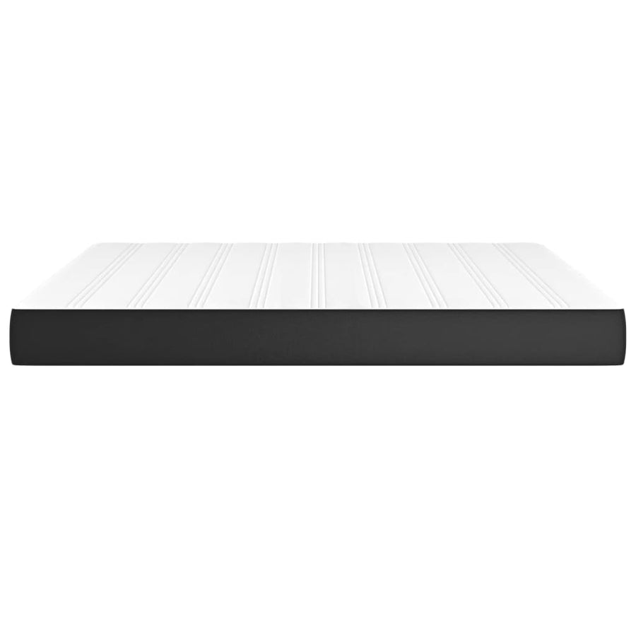 Pocketveringmatras medium queen 152x203x20 cm kunstleer zwart