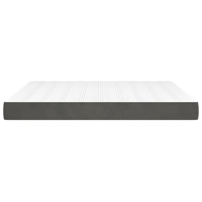 Pocketveermatras medium queen 152x203x20 cm fluweel donkergrijs