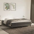 Pocketveermatras medium queen 152x203x20 cm fluweel donkergrijs