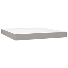 Pocketveermatras medium king 193x203x20 cm stof lichtgrijs