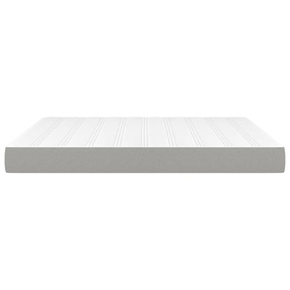 Pocketveermatras medium king 193x203x20 cm stof lichtgrijs